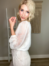 ROMANTIC SHEER LACE BODYSUIT - CREAM