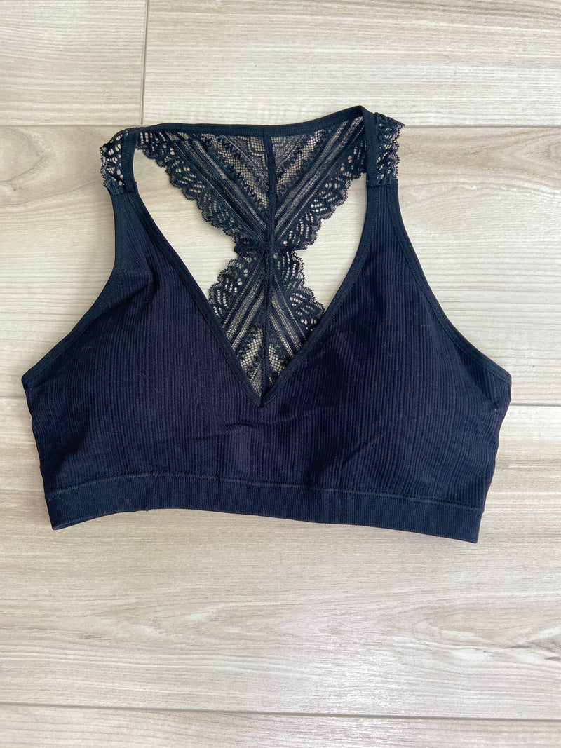 BEST OF BOTH RACERBACK BRALETTE - BLACK